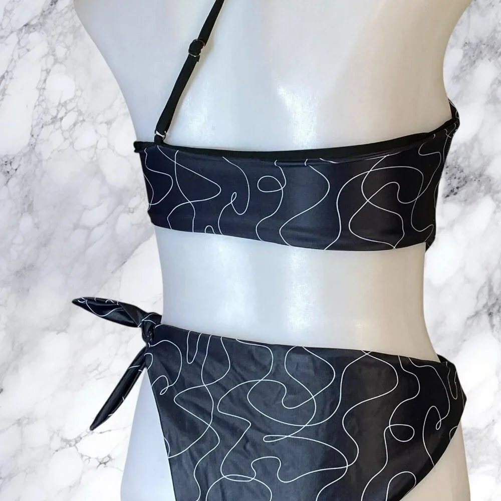 lovewave Nadege One Piece - Black & White Swirl